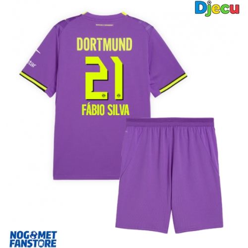 Borussia Dortmund Fabio Silva #21 Rezervni Dres za djecu 2026-27 Kratak Rukav (+ Kratke hlače)